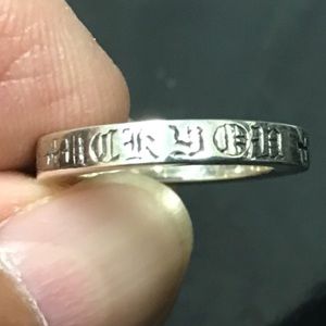Chrome. Hearts. Fuck. Silver band size 5 1/2